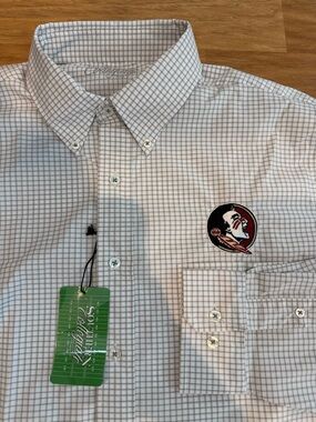 Florida State Seminoles Southern Collegiate Mens Sz L Embroidery Dress Shirt NWT